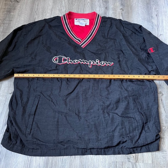 Champion Lined Pullover Windbreaker with Zipper Pockets Men's Size XXL - Picture 6 of 9